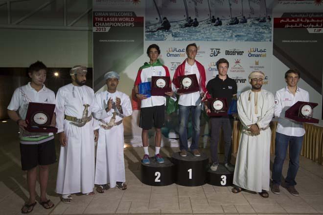 Boys podium - 2013 Laser Radial Youth World Championships © Lloyd Images